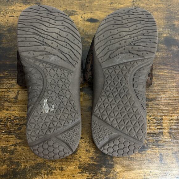 ONCAI Orthotic Sandals Slides Mens Sz 7.5 Brown Hook Loop Plantar Fasciitis - Picture 8 of 10